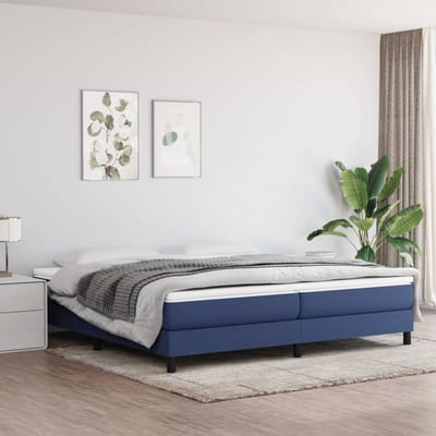 vidaXL - Boxspring - bed - stof - blauw - 200x200 - cm
