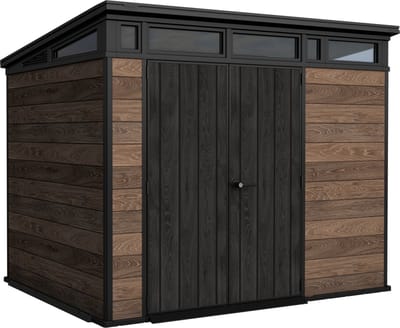 Keter Walnut Pent 97 Tuinhuis - 279x218x226 cm – Donker Bruin