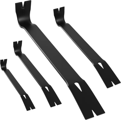 4-delige platte wrikstaafset met klauwnageltrekker voor vloerverwijdering, timmerwerk en renovatie - ideaal voor klussen en verbouwingen