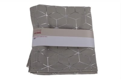 Cosy&Trendy tafelloper - Geo Silver - 40 x 180 cm