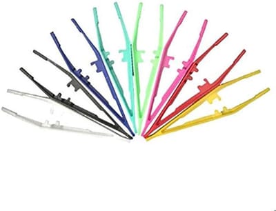 Wegwerp Pincetten - Plastic Tweezer - Kralen Oppakken - Zachte Grip - 10.5 cm - Meerkleurig