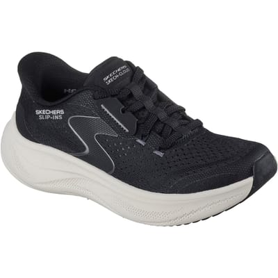 Skechers Skech Cloud Plush Horizon Polyester Dames Sneakers Zwart/Wit