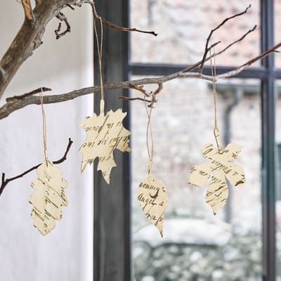 LOBERON Hanger set van 4 Fleuriene crème