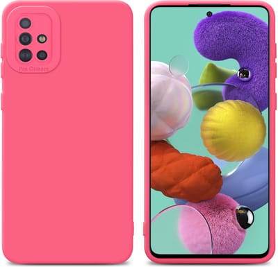 Cadorabo Hoesje geschikt voor Samsung Galaxy A51 4G / M40s in FLUID ROOD - Beschermhoes gemaakt van flexibel TPU silicone Cover Fluid Case