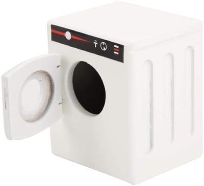 Dailygoody - Mini poppenhuis wasmachine - Houten poppenhuis