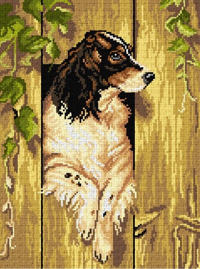 Borduurstramien Orchidea - After Alexander Pope - The Brook Hill Dog - ORCHIDEA 30 x 40 (STRAMIEN ZONDER GARENS)