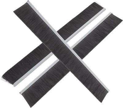 Brievenbusborstel Strips - Afdichtingsborstel Weerbestendig - Brievenbus Afdichten - Nylon Borstelharen - 25 cm - Zwart