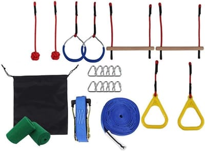 Hindernisbaan Kinderen - Outdoor Cursus - Buiten Spelen - Veilige Trainingsset - Tot 100 kg - Multicolor