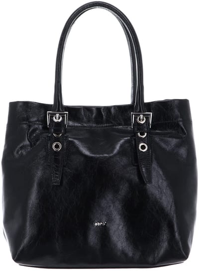 abro handtas schoudertas Leder Alias Soft Shopper BY MY SIDE Black / Nickel zwart