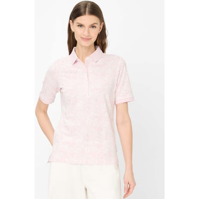 Brax Dames Poloshirt  Style CLEO S dark dusty rose, roze, maat 44