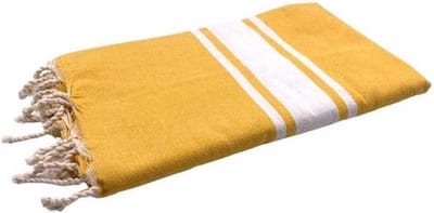 Hamamdoek | 100 x 200cm | 100% Katoen | Geel | Strandlaken | Fouta | XL | Saunadoek