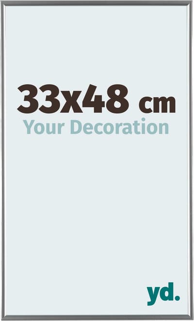 Your Decoration - Fotolijst 33x48 cm - Kunststof - Zilver Hoogglans - Evry