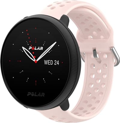 Siliconen sport bandje met gaatjes - Geschikt voor Polar Ignite / Ignite 2 / Ignite 3 / Polar Pacer / Polar Unite bandje - Sport bandje - LIchtroze