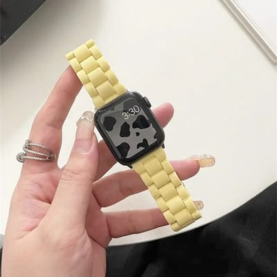Fungus - Smartwatch bandje - Geschikt voor Apple Watch 38 / 40 / 41 mm - Series 1 2 3 4 5 6 7 8 9 SE iWatch - Hars - Geel