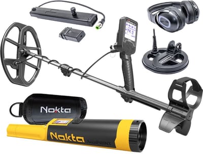 Nokta The Legend Pro metaaldetector met gratis AccuPOINT pinpointer - professionele metaaldetector - volledig waterdicht tot 5m
