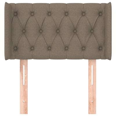 vidaXL - Hoofdbord - met - randen - 83x16x78/88 - cm - stof - taupe