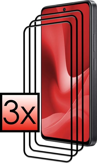 Screenprotector - 3 Stuks - Geschikt voor OPPO A79 - Full Cover - Beschermglas - Gehard Glas - Tempered Glass - Screen Protector