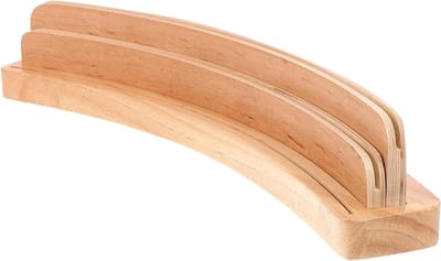 Curved Speelkaarthouder van Hout voor Poker - Handenvrije Kaartstandaard, Herbruikbare Accessoires voor Poker en Spellen, 35,5 cm