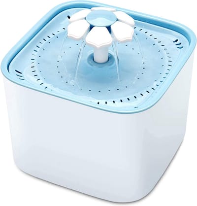 Drinkfontein Kat & Hond – Automatische Waterfontein – Ultra Stil & BPA-vrij - Water drinkbak - Huisdieren Waterdispenser met Filter – Drinkbak Konijnen/Huisdieren - Blauw