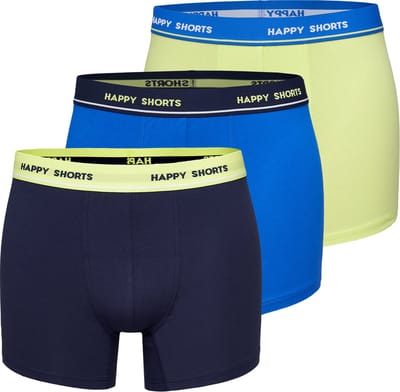 Happy Shorts 3-Pack Boxershorts Heren D907 Effen Kleuren - Maat L
