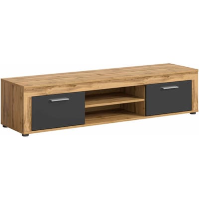 Jam Lowboard grijs melamine Wotan Eiken NB - 40x160x37cm