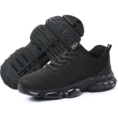 Heren Veiligheidsschoenen Stalen Neus Laarzen voor Heren Anti-impact Anti-perforatie Ultralicht Duurzaam Zacht Buiten Industrieel Werkschoenen 40 black