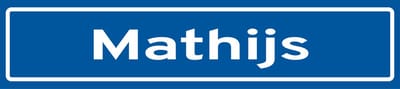Fotofabriek Straatnaambord Mathijs | Straatnaambord met naam | Cadeau Mathijs