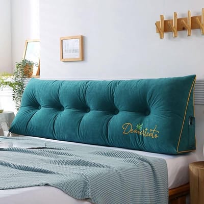 Groot Driehoekig Wigkussen voor Bed en Sofa - Comfortabel Rugsteun Kussen met Afneembare Hoes