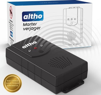 Marterverjager 3-in-1 Auto & Woning - Altho Ultrasoon Steenmarter Verjager - Werkt op USB, Batterijen & 12V