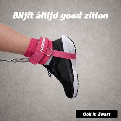 Enkelbanden Kabelmachine - Set van 2 - Extra voetlus - Roze