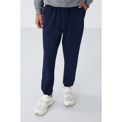 Heren Effen Fleece Joggingbroek