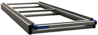 Schuifframe eenhandsbediening in aluminium voor camper - 120x40 cm