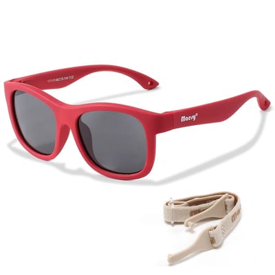 Maesy Baby Zonnebril Luca - 1 t/m 3 jaar - Elastiek - Flexibel - UV400 Bescherming - Zonnebril Kind - Rood