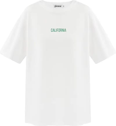 T-shirt California - Wit - Dames - Maat L