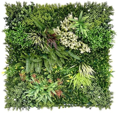 Kunsthaag wandpaneel - Mix blad C - 100x100 cm - plantenwand