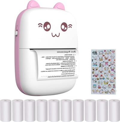 Draadloze mini fotoprinter met thermisch papier voor foto's en labels