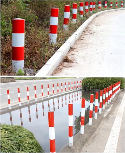 Parkeerpaal Staal - Verkeerspaal Beveiliging - Parkeerplaats Afbakenen - Met Ankerbouten - 100 cm - Geel