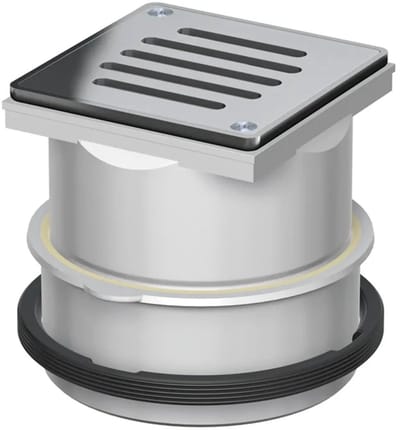 ACO Opzetstuk Meku K3 m.Telescoop PE/Sleufrooster V2A/verschraubt/110x110, 5150.81.23