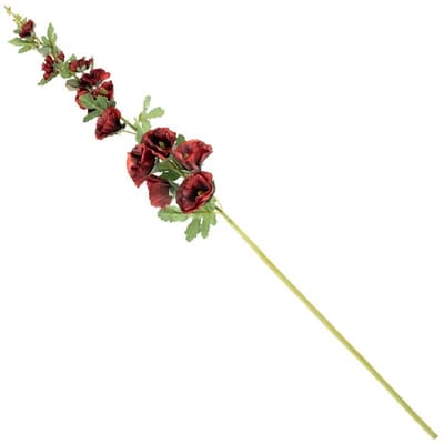 Kunstbloem stokroos rood