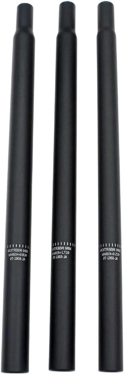 Fiets Zadelpen - Zadelbuis Onderdeel - Fietsen Ondersteuning - Lichtgewicht Aluminium - 25.4/27.2/31.6mm - Zwart