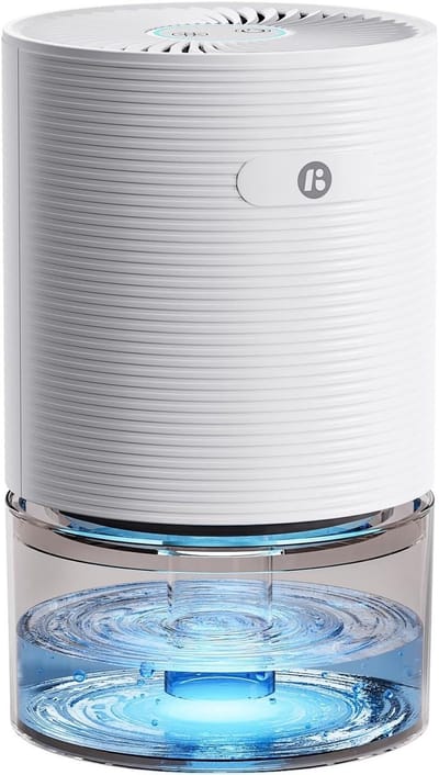 Luchtontvochtiger - Vochtvreter Apparaat - Vochtige Ruimte - Stil En Energiezuinig - 750 ml Tank - Wit