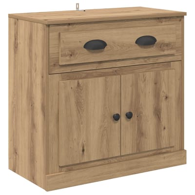 vidaXL - Highboard - Artisan - Eiken - 70 - x - 35,5 - x - 67,5 - cm - Bewerkt - hout