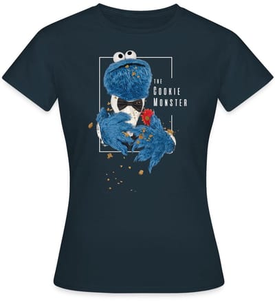 Sesamstraat Koekiemonster The Cookie Monster T-Shirt Dames