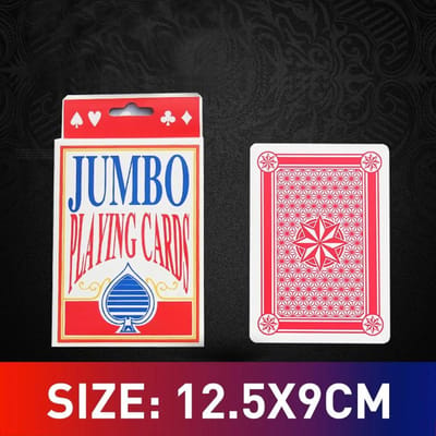 Creatief Ontwerp van Groot Formaat en 9 Keer Dikker Grappige Kaarten Speel Grote Requisieten A4 Grote Kaart Mini Poker 4 maten red