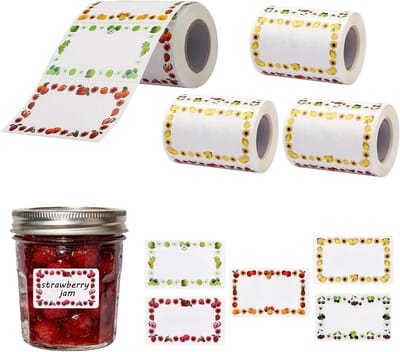 1000 x Zelfklevende Jametiketten, Fruitstickers Voor Jampotten, Flessen, Kruidenpotjes, Waterflessen, Cadeauverpakkingen En Feestdecoratie | Cyslmuk®