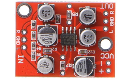 Stereo Audio Voorversterker Module met AD828 OP-Versterker