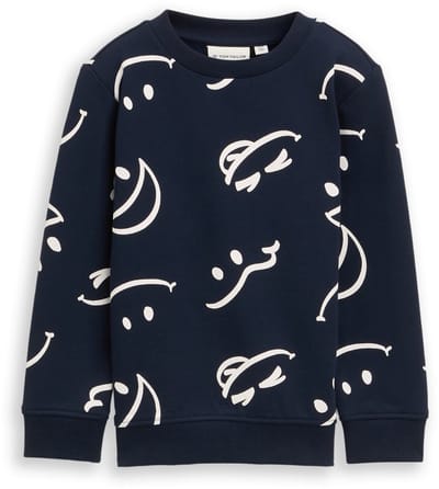 Tom Tailor - Sweatshirt met all-over print - Maat 92/98 - happy glow in the dark design