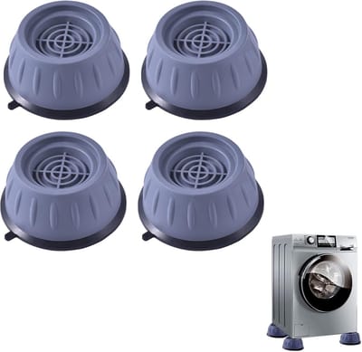 Wasmachine Mat - Trillingsdempers - Apparaten Stabiliseren - Universele Pasvorm - 4 Stuks - Grijs