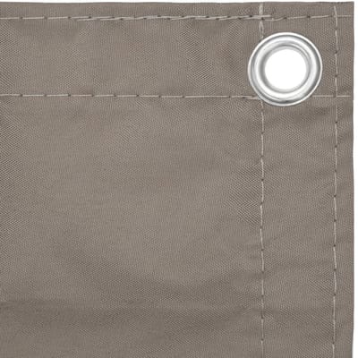 Balkonscherm - 120x600 cm - Privacy Scherm Balkon - Oxford Stof - Taupe - Windbescherming & UV-bestendig - Luxe Extra Hoog Privacyscherm
