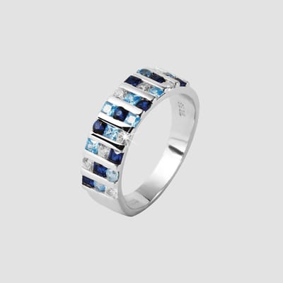 AKZENT Akzent damesring "Blurin" van 925 Sterlingzilver met Zirkonia, gerhodineerd, Gr.